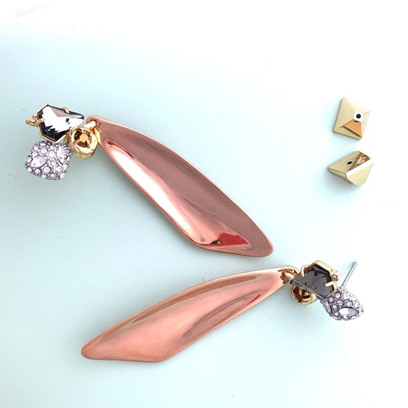 Alexis Bittar Crystal Stone Petal Scoop Earrings - Picture 2 of 10